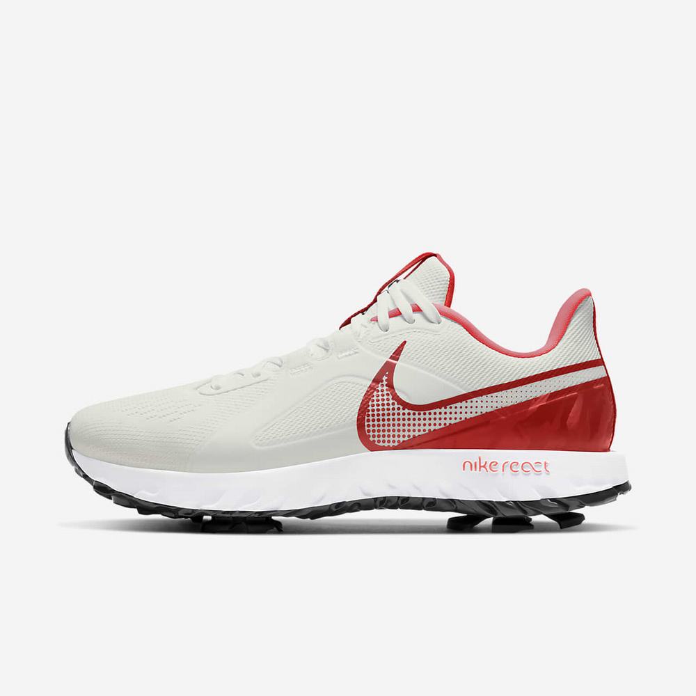 Chaussure De Golf Nike React Infinity Pro Beige 8607-945 Sail/White/Newsprint/Magic Ember Homme | OXM-81966478